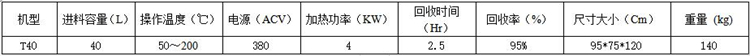 T40防爆溶剂回收机参数